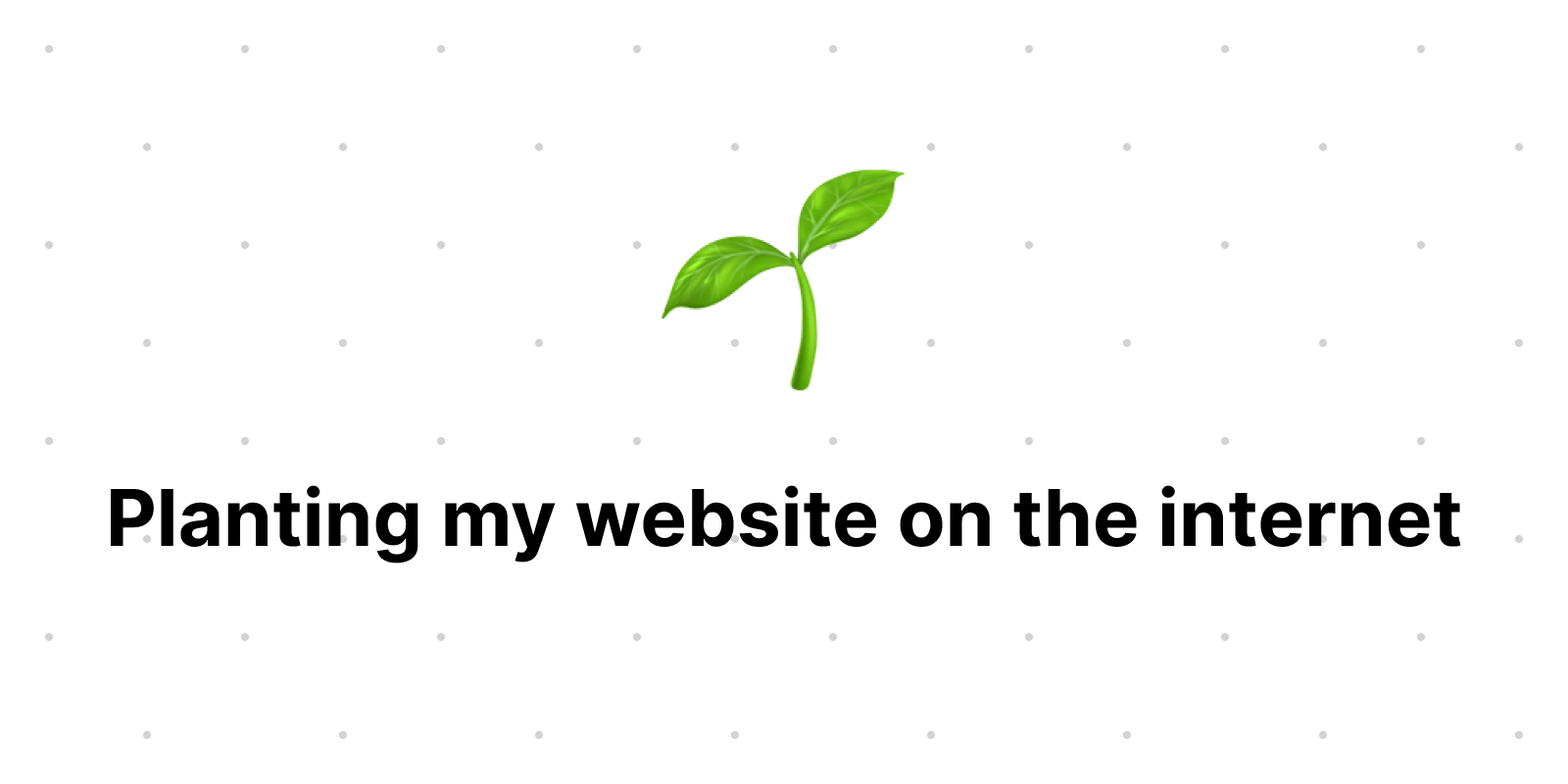 Why you need a personal website